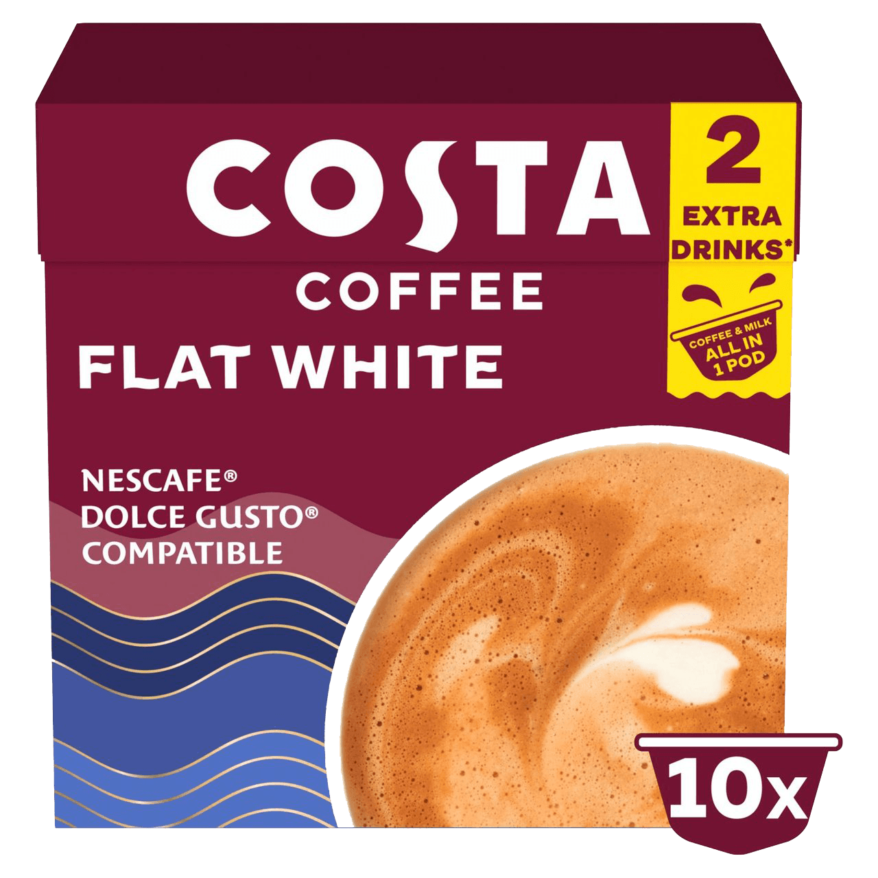Costa Coffee Flat White - Dolce Gusto Compatible Pods image 0