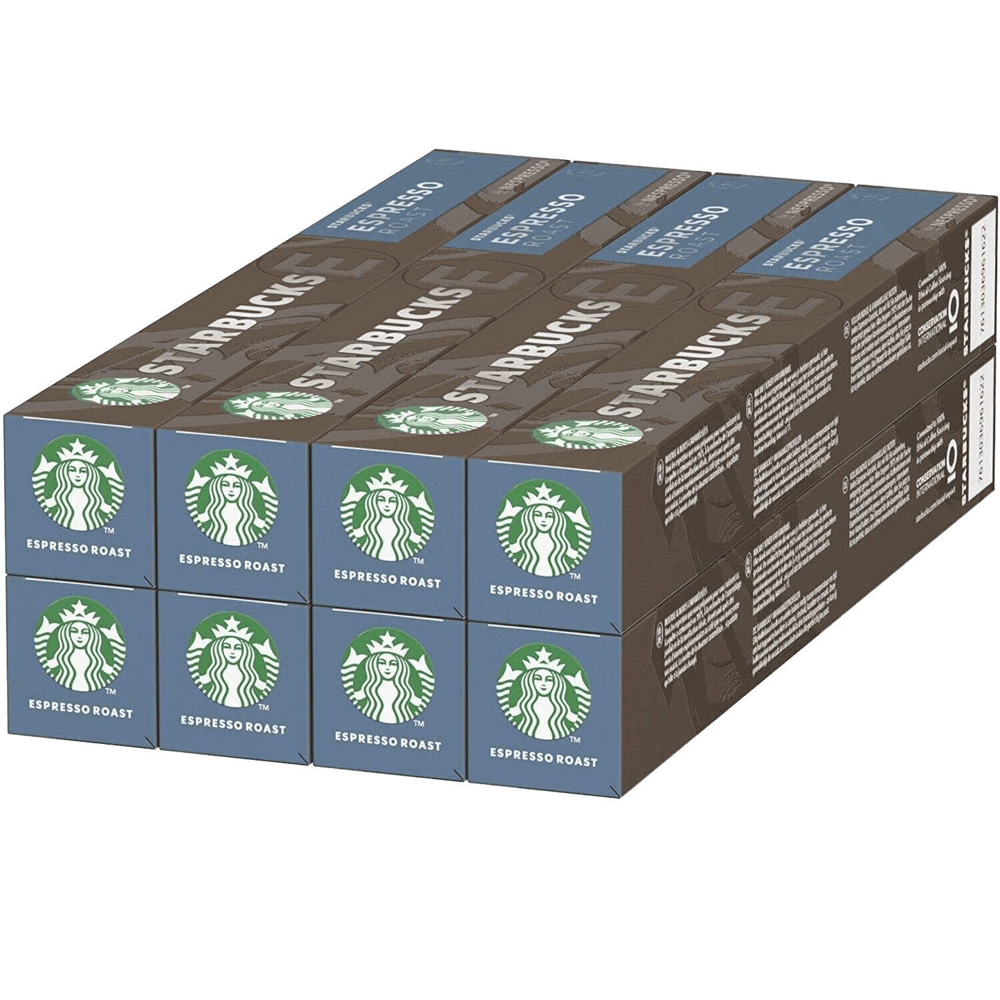 Espresso Roast - Starbucks Nespresso Compatible Pods - 8 Box Carton (80 Capsules) image