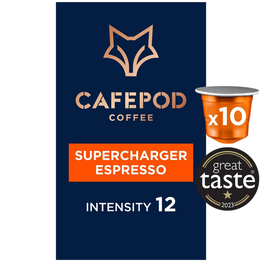 CafePod Supercharger Espresso – Nespresso Compatible Aluminium Coffee Pods