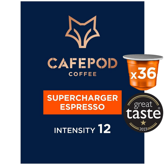 CafePod Supercharger Espresso – Nespresso Compatible Aluminium Coffee Pods