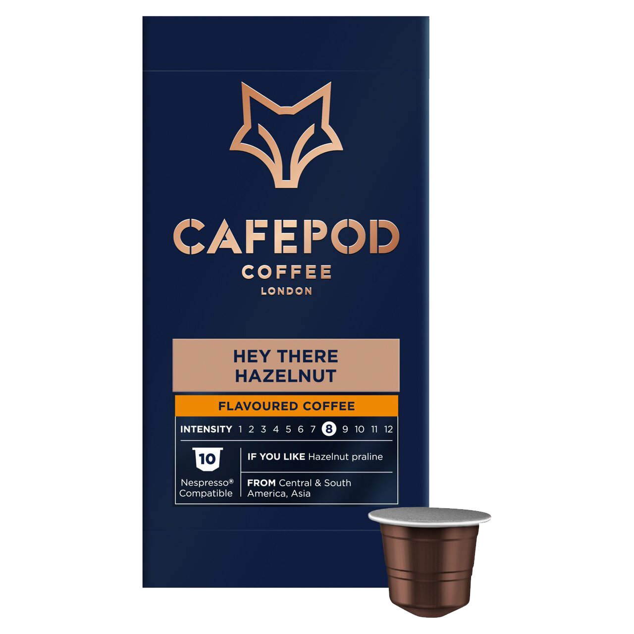 CafePod Hey There, Hazelnut – Nespresso Compatible Aluminium Coffee Pods