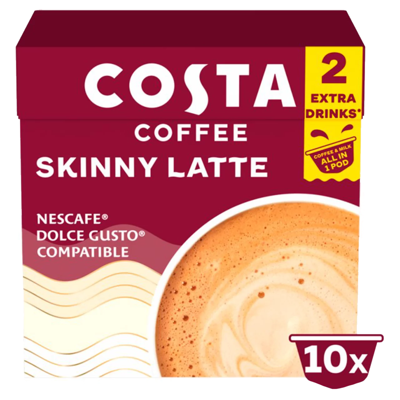 Skinny Latte - Costa Signature Blend Dolce Gusto Compatible Pods