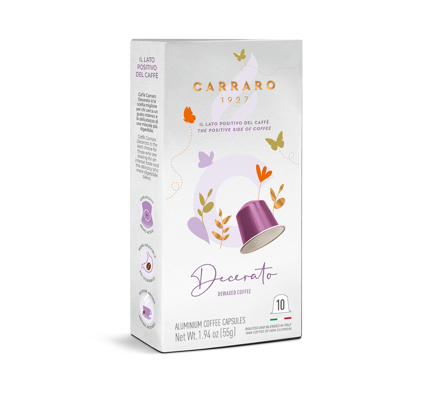 Decerato – Carraro Aluminium Nespresso Compatible Capsules