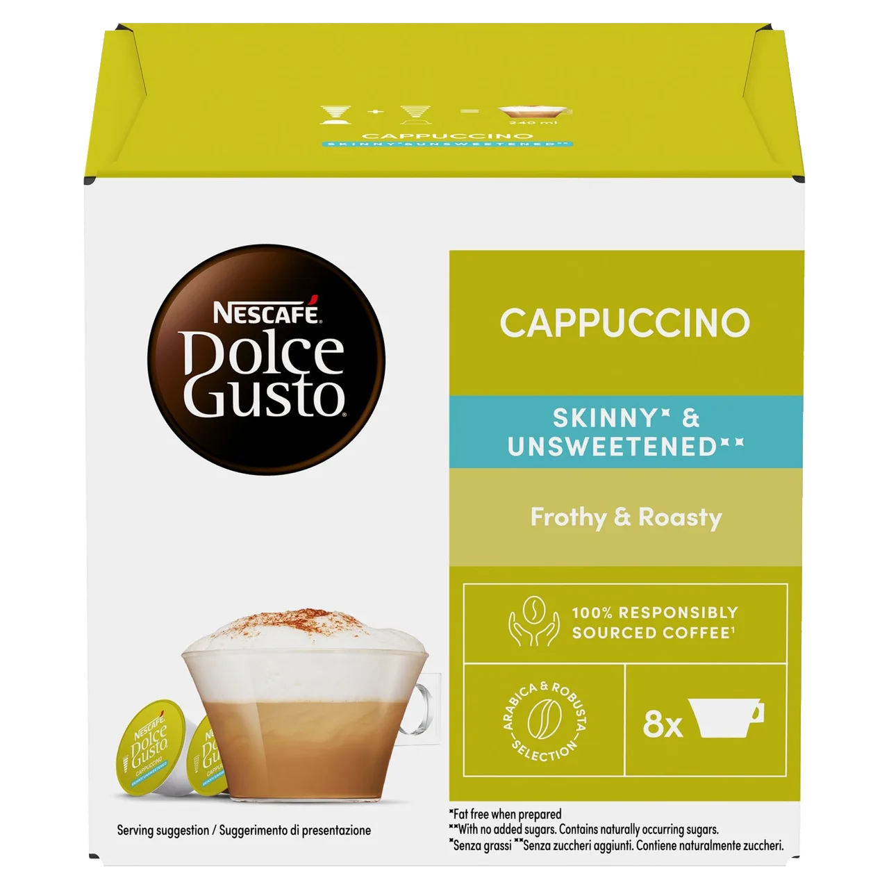 Skinny / Unsweetened Cappuccino - Nescafe Dolce Gusto® Official Pods