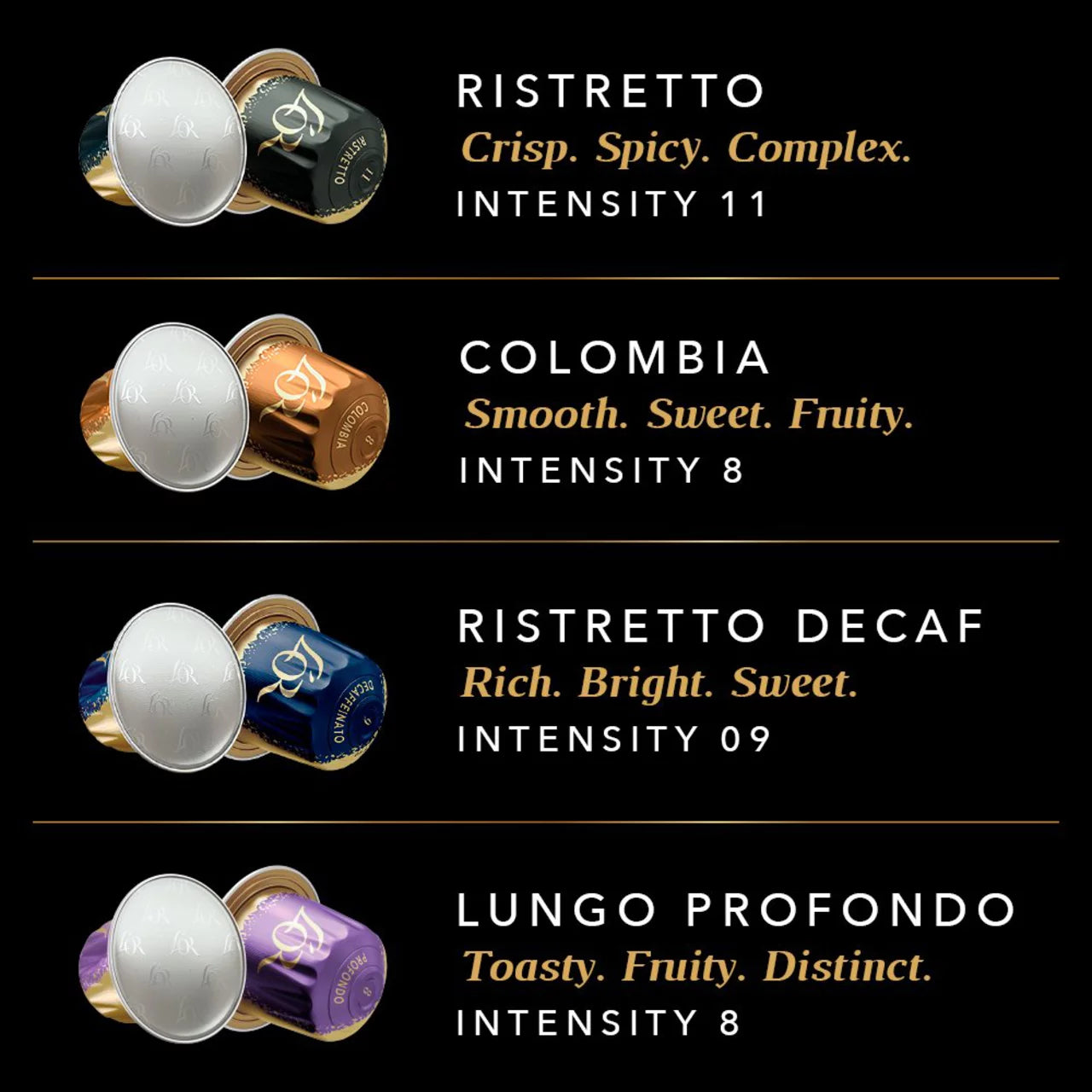 L'OR Favourites Assortment x 40 - Nespresso Compatible Aluminum Pods