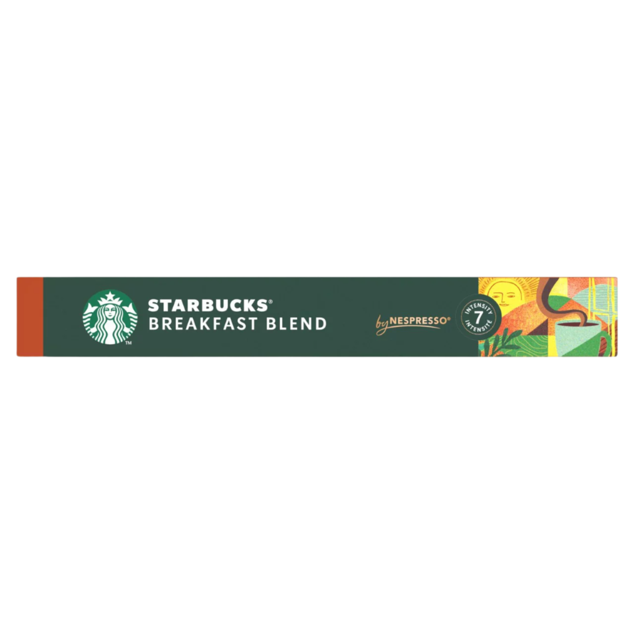 Starbucks Breakfast Blend by Nespresso coffee pod on a white background