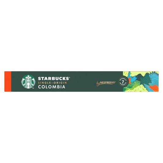 Starbucks Single-Origin Colombia Nespresso capsule on a white background