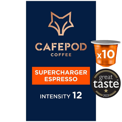 CafePod Supercharger Espresso – Nespresso Compatible Aluminium Coffee Pods