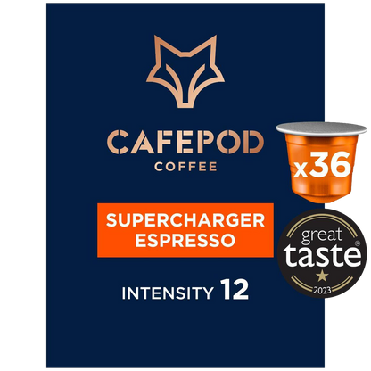 CafePod Supercharger Espresso – Nespresso Compatible Aluminium Coffee Pods