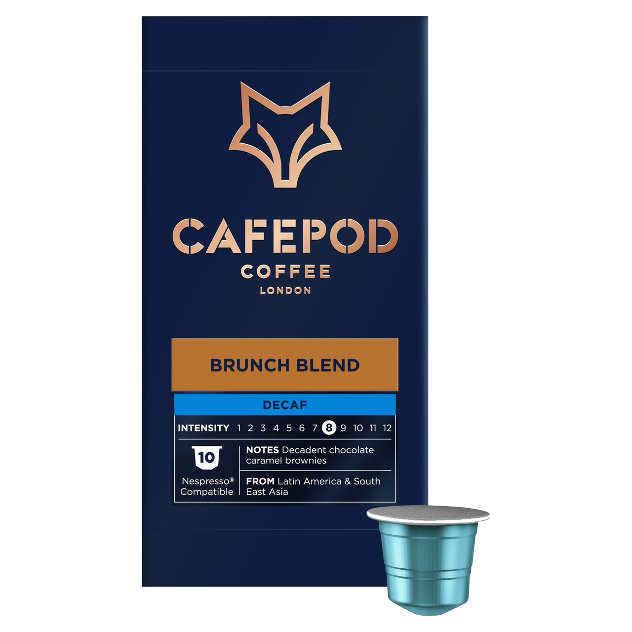 CafePod Brunch Blend Decaf – Nespresso Compatible Aluminium Coffee Pods