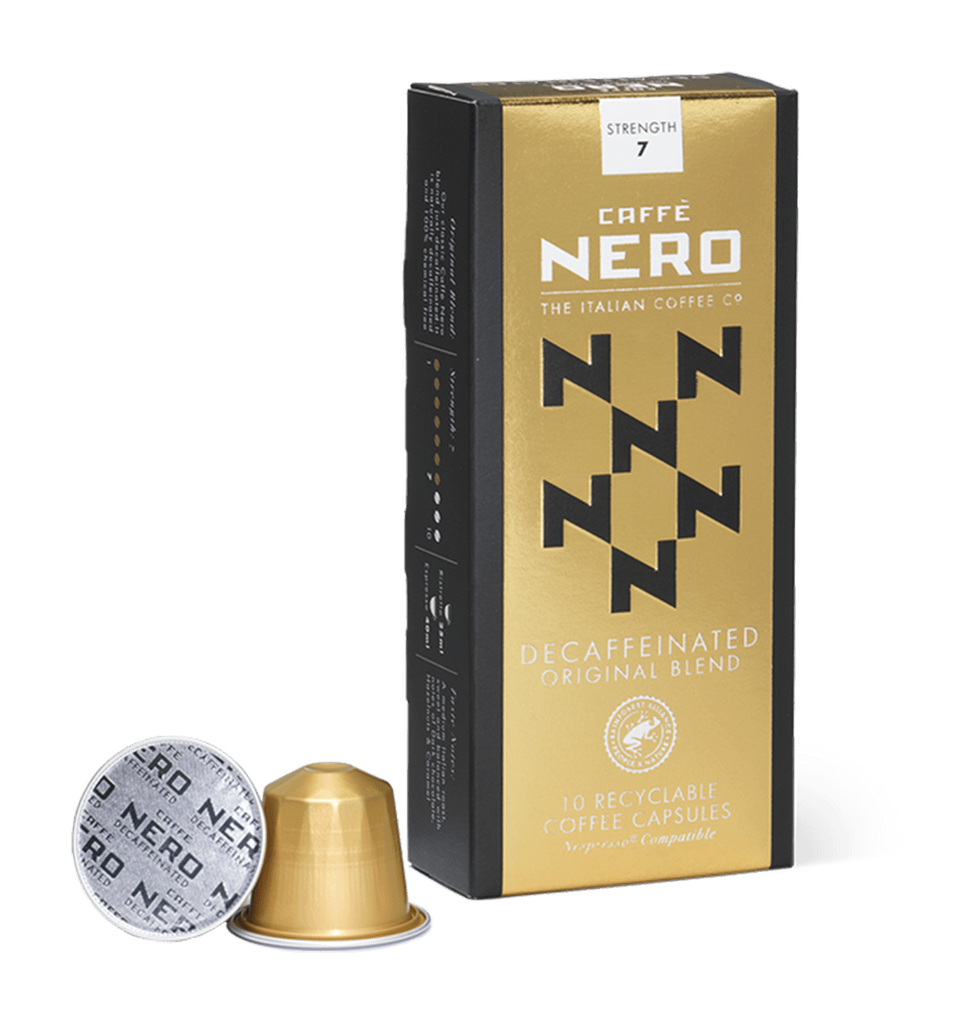 Caffe Nero Decaffeinated -<br />Original Blend Nespresso Compatible Capsules image 0