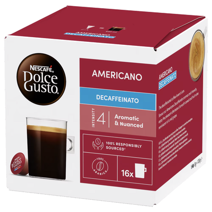 Americano Decaffeinato - Nescafe Dolce Gusto® Official Decaffeinated Pods