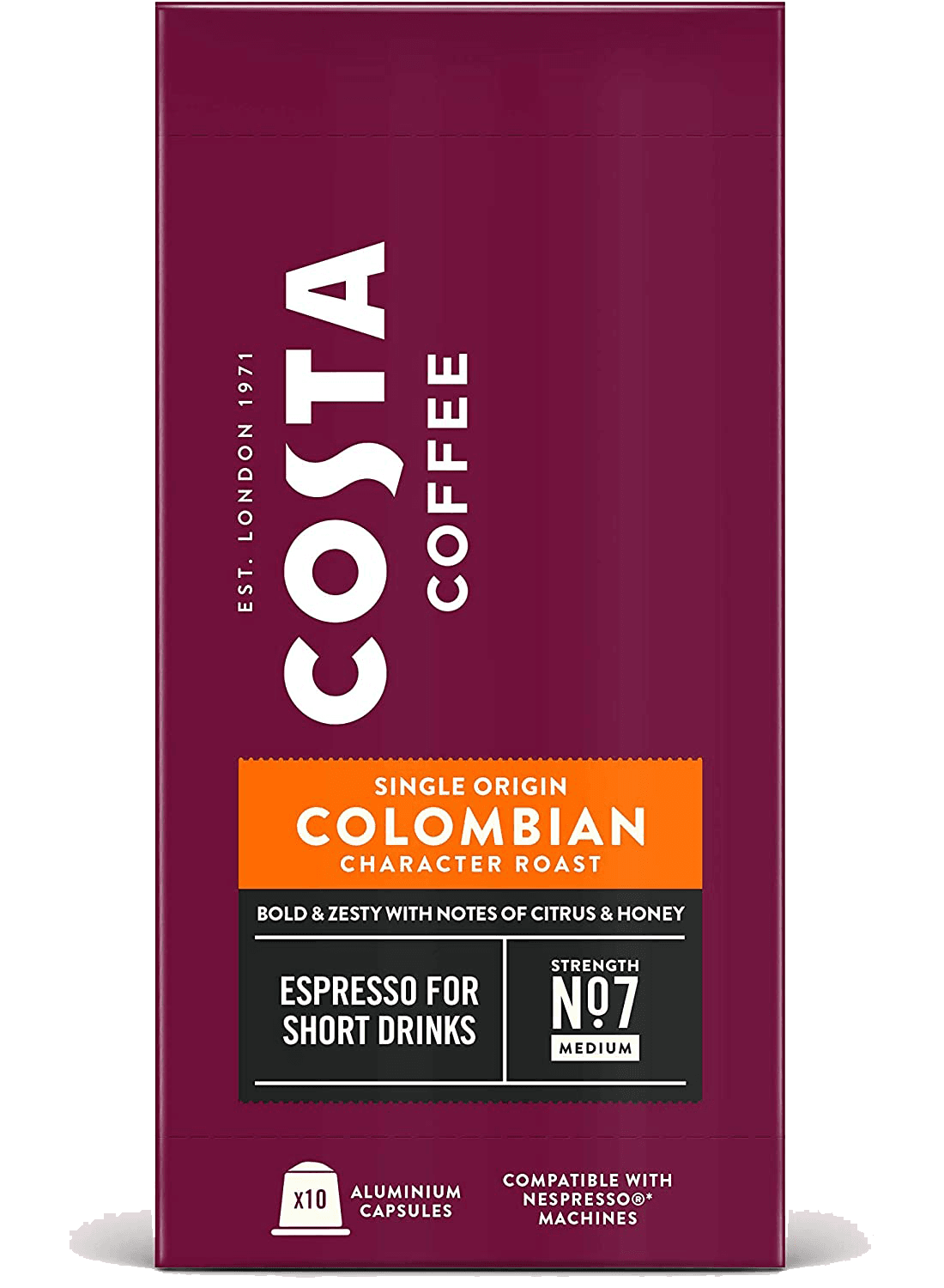 Colombian - Costa Coffee Nespresso Compatible Capsules image 1