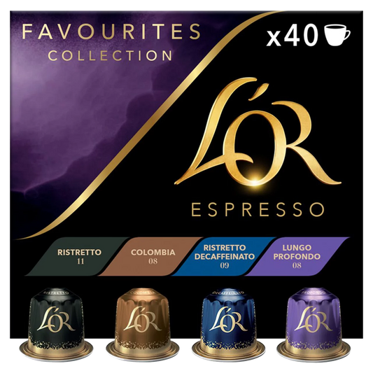 L'OR Favourites Assortment x 40 - Nespresso Compatible Aluminum Pods
