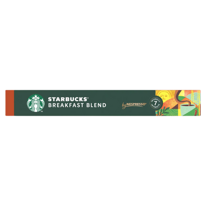 Starbucks Breakfast Blend by Nespresso coffee pod on a white background