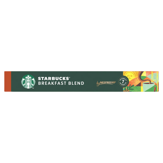 Starbucks Breakfast Blend by Nespresso coffee pod on a white background