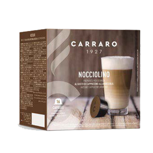 Carraro Nocciolino Dolce Gusto Compatible Milk Based Capsules and Pods